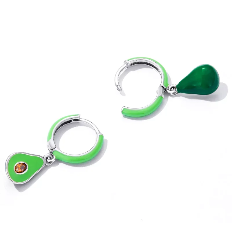(immagine per) Orecchini a Cerchio tipo Pandora Avocado - SCE1400 - Visualizza 3
