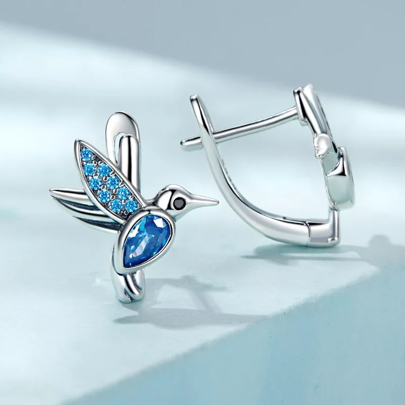(immagine per) Orecchini a Cerchio tipo Pandora Colibrì - SCE1503 - Visualizza 3