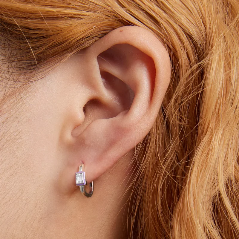 (immagine per) Orecchini a Cerchio tipo Pandora Divertente Cubic Zirconia - SCE1402 - Visualizza 7