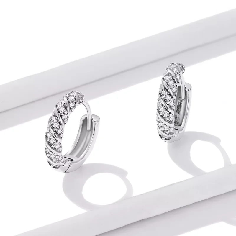 (immagine per) Orecchini a Cerchio tipo Pandora Donna elegante - BSE512 - Visualizza 2