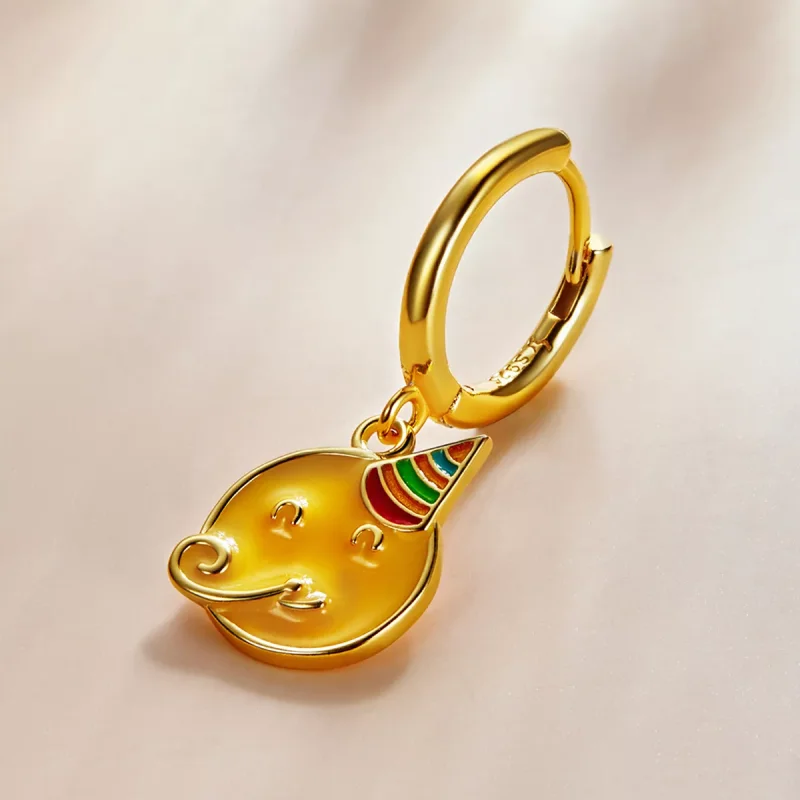 (immagine per) Orecchini a Cerchio tipo Pandora Emoji - Festeggia - SCE1204-A - Visualizza 2