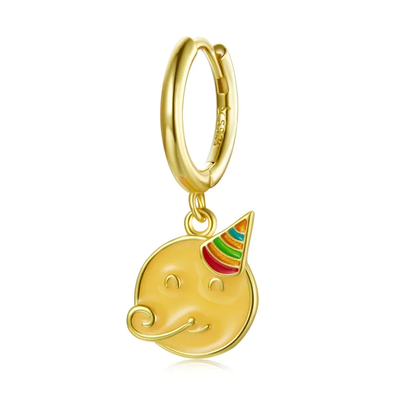 (immagine per) Orecchini a Cerchio tipo Pandora Emoji - Festeggia - SCE1204-A