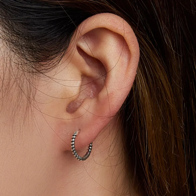 (immagine per) Orecchini a Cerchio tipo Pandora Filo semplice - SCE1423 - Visualizza 7