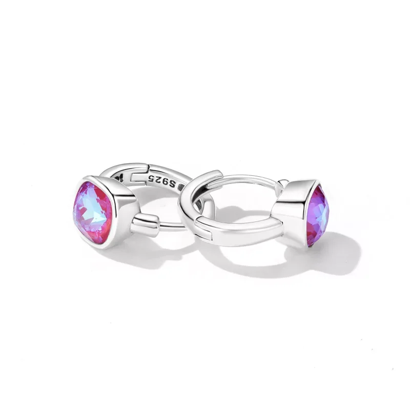 (immagine per) Orecchini a Cerchio tipo Pandora Moka Fluorescente - SCE1412 - Visualizza 4