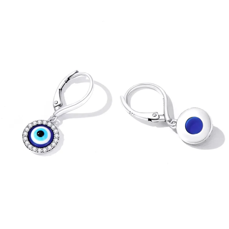 (immagine per) Orecchini a Cerchio tipo Pandora Resina Devil Eye - BSE638 - Visualizza 4