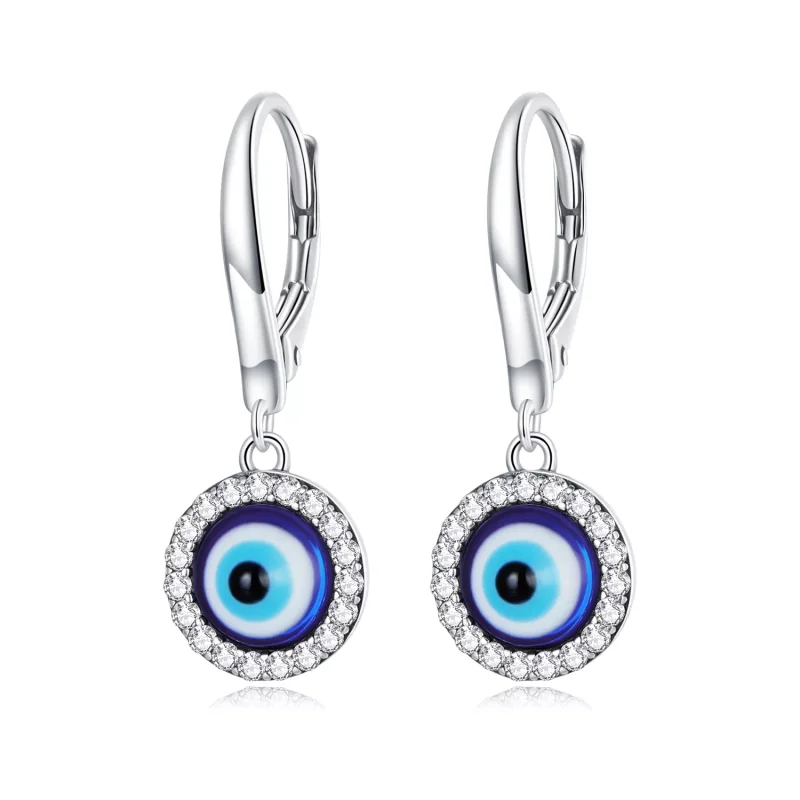 (immagine per) Orecchini a Cerchio tipo Pandora Resina Devil Eye - BSE638