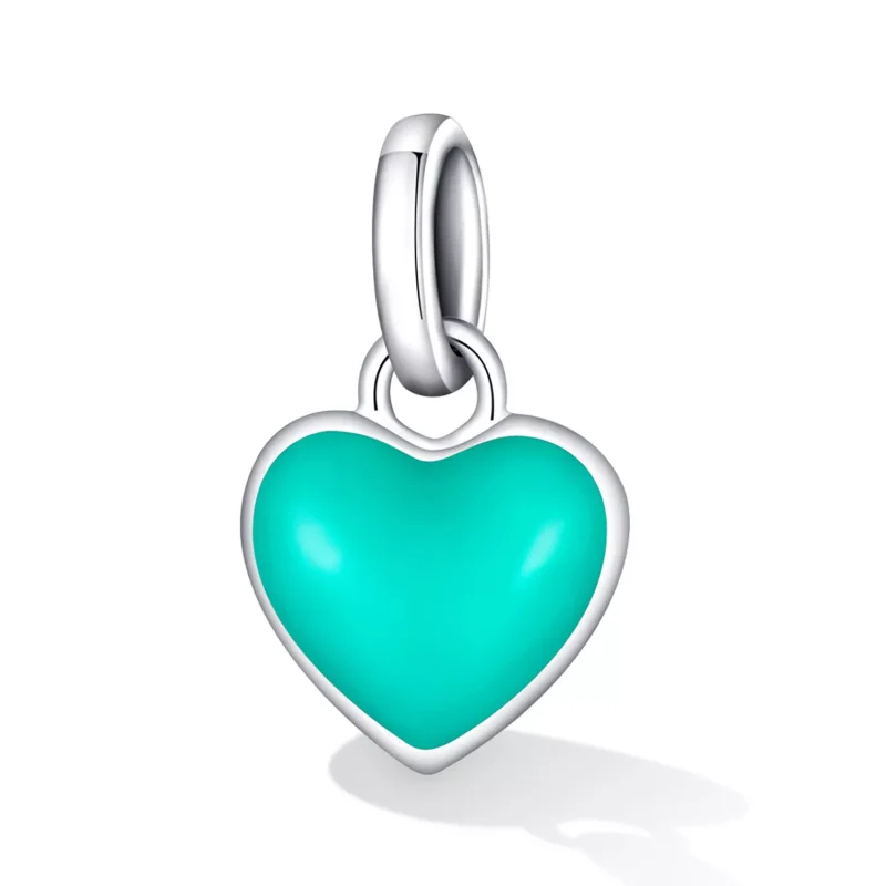 (immagine per) Charm tipo Pandora Me Amore verde lago - SCP063-TQ - Visualizza 2