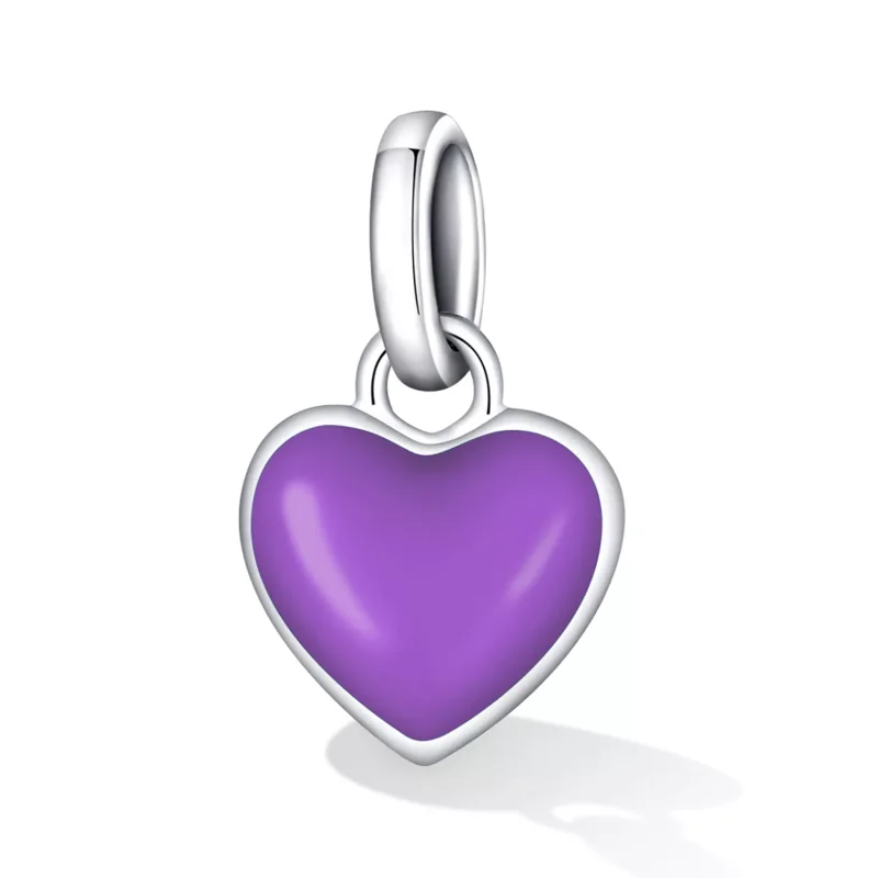 (immagine per) Charm tipo Pandora Me Amore - Viola d'uva - SCP063-VT - Visualizza 2