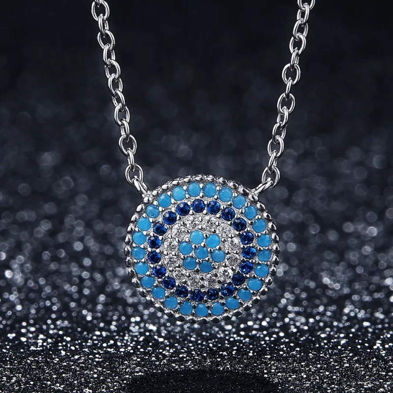 (immagine per) Collana tipo Pandora Cerchio Blu - SCN099 - Visualizza 3