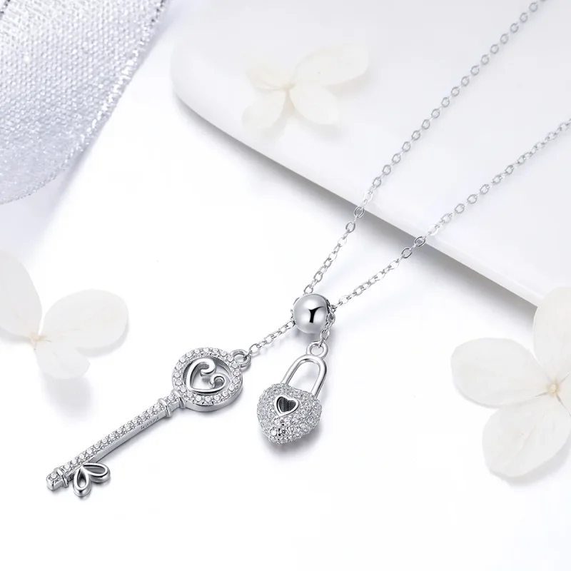(immagine per) Collana tipo Pandora Chiave del blocco del cuore - SCN290 - Visualizza 3