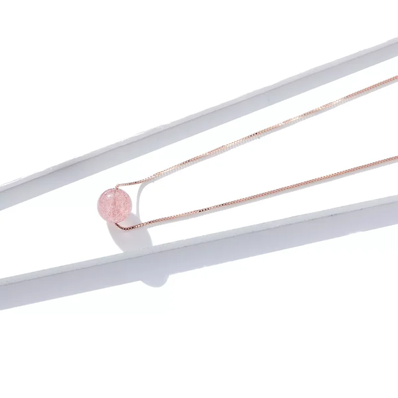 (immagine per) Collana tipo Pandora Cristallo di fragola naturale - BSN096 - Visualizza 2
