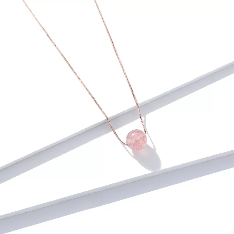 (immagine per) Collana tipo Pandora Cristallo di fragola naturale - BSN096 - Visualizza 3