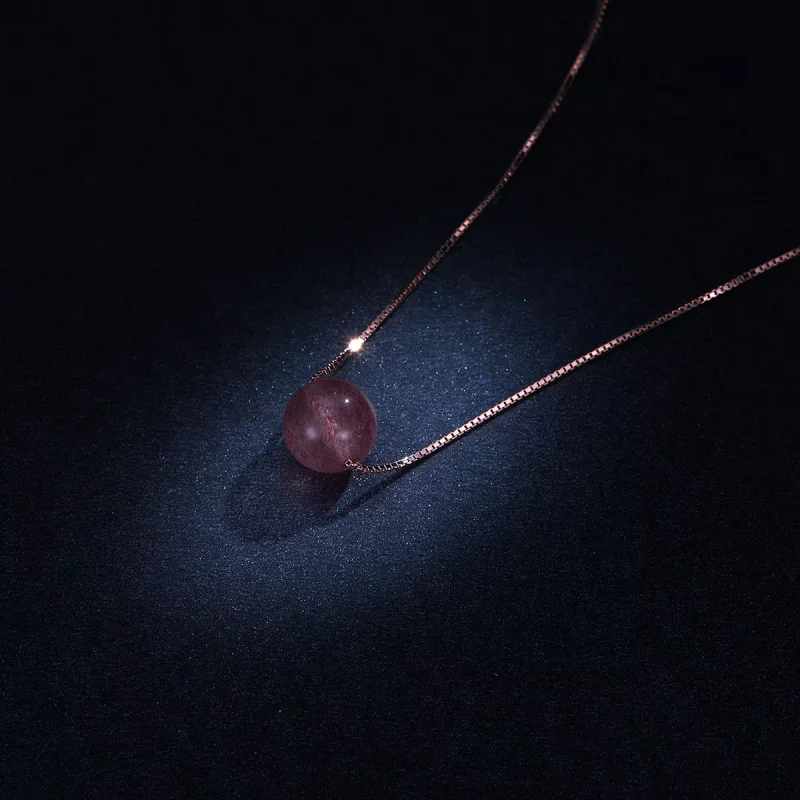 (immagine per) Collana tipo Pandora Cristallo di fragola naturale - BSN096 - Visualizza 5