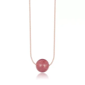 (immagine per) Collana tipo Pandora Cristallo di fragola naturale - BSN096