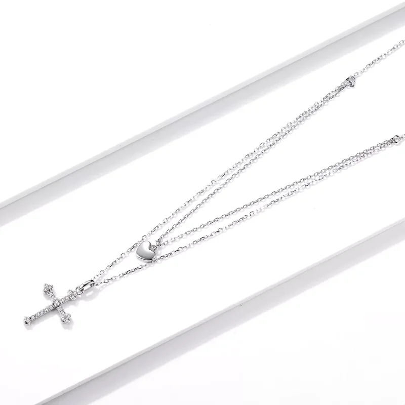 (immagine per) Collana tipo Pandora Croce d'amore - BSN197 - Visualizza 2