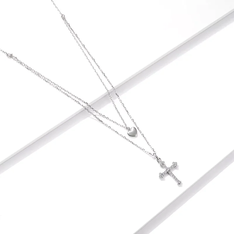 (immagine per) Collana tipo Pandora Croce d'amore - BSN197 - Visualizza 3