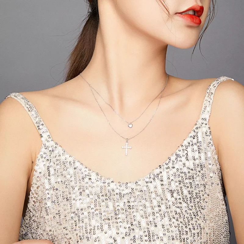 (immagine per) Collana tipo Pandora Croce d'amore - BSN197 - Visualizza 7