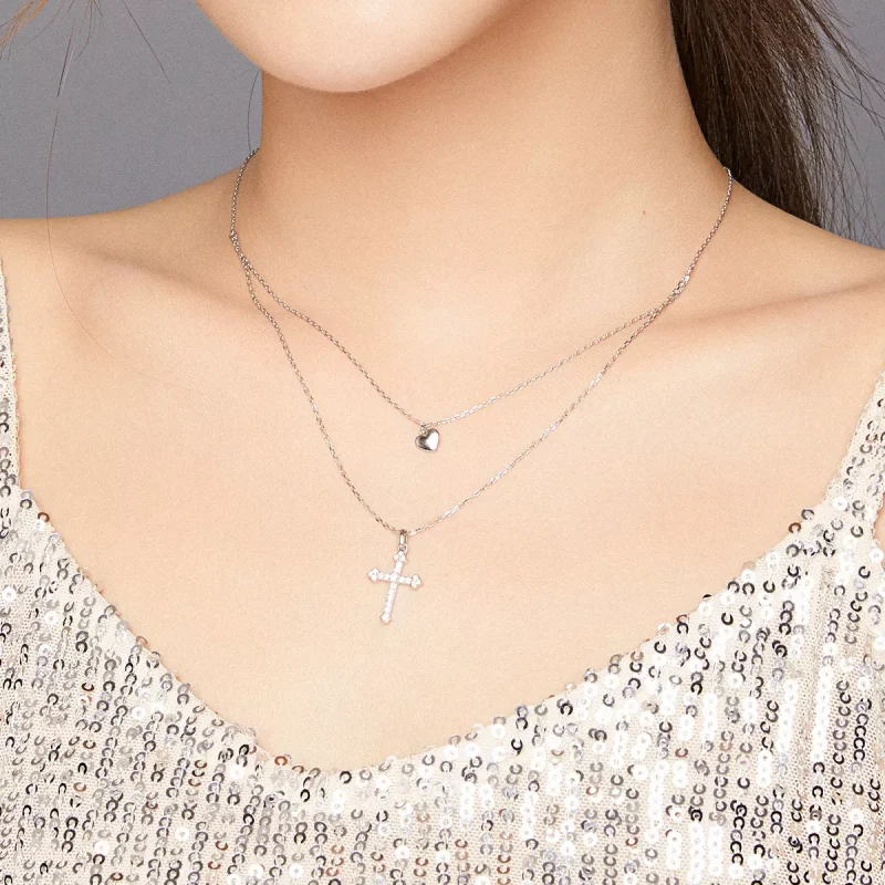 (immagine per) Collana tipo Pandora Croce d'amore - BSN197 - Visualizza 8