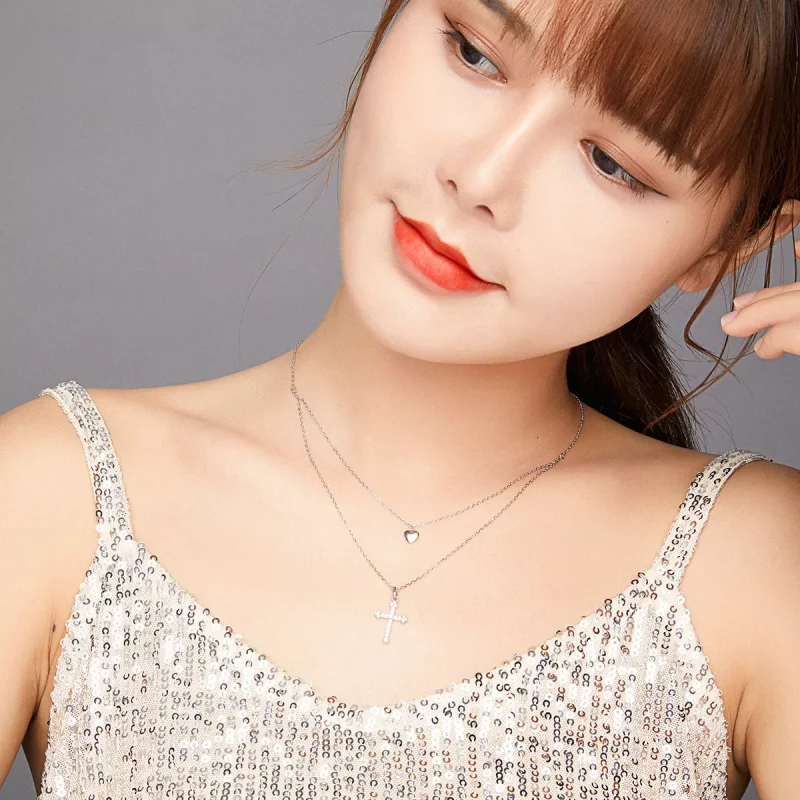 (immagine per) Collana tipo Pandora Croce d'amore - BSN197 - Visualizza 9