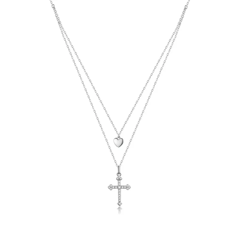 (immagine per) Collana tipo Pandora Croce d'amore - BSN197