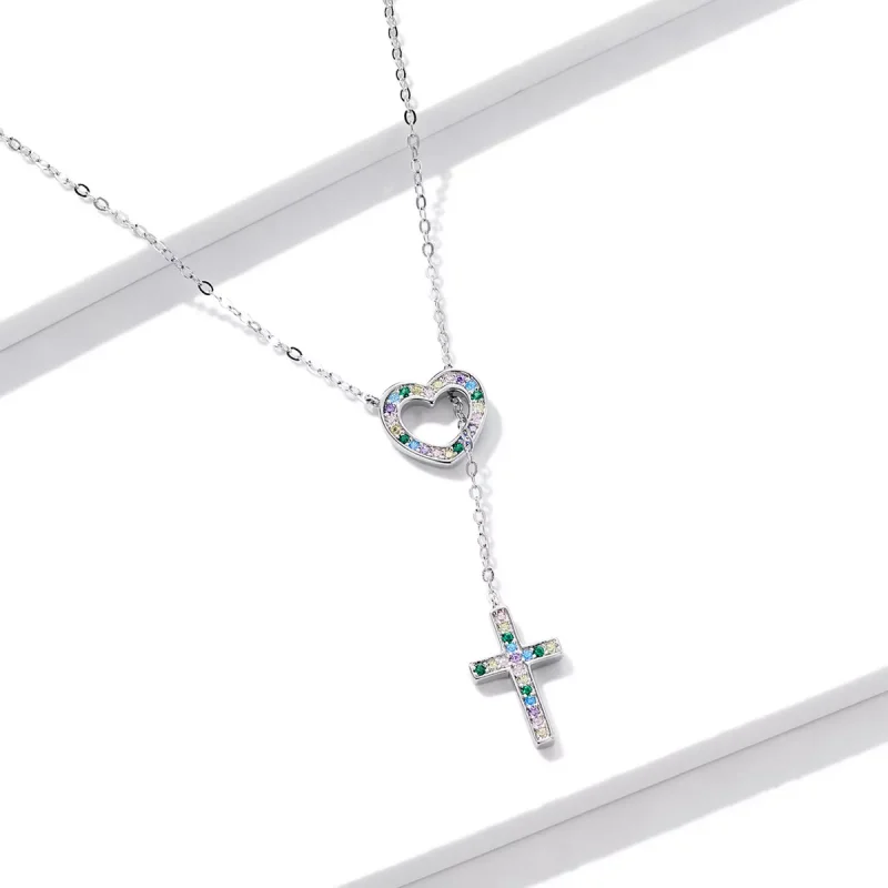 (immagine per) Collana tipo Pandora Croce d'amore - BSN244 - Visualizza 2