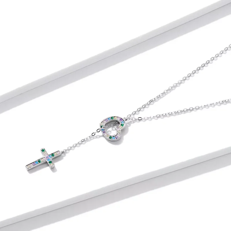 (immagine per) Collana tipo Pandora Croce d'amore - BSN244 - Visualizza 3