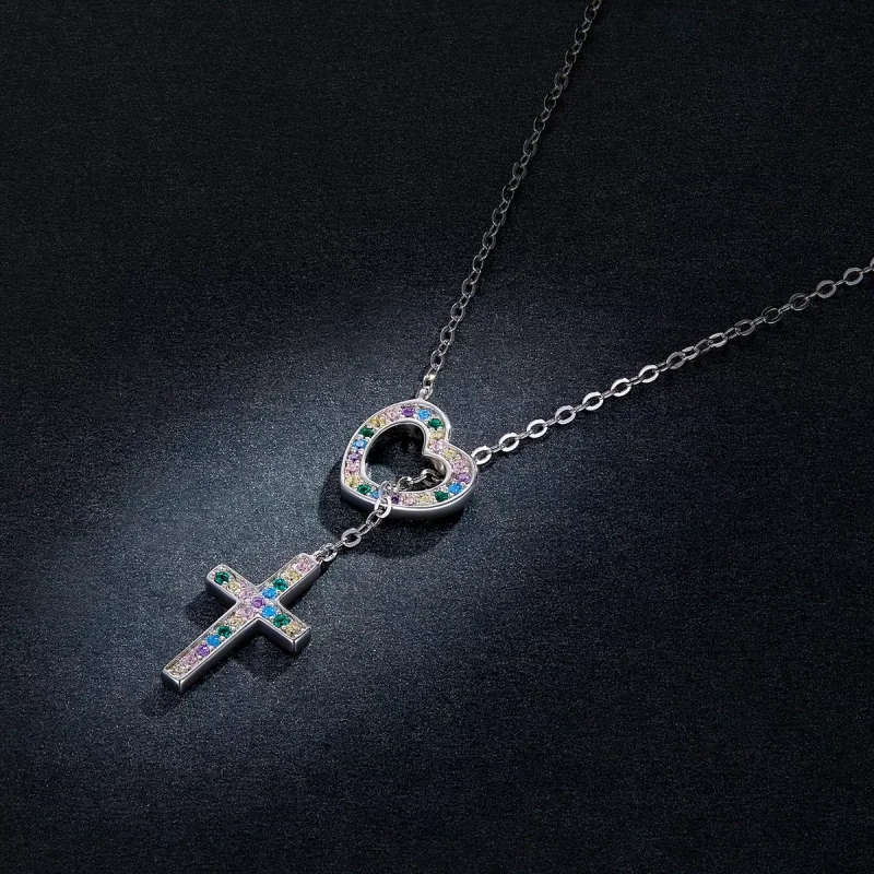 (immagine per) Collana tipo Pandora Croce d'amore - BSN244 - Visualizza 5