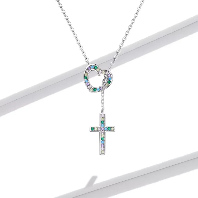 (immagine per) Collana tipo Pandora Croce d'amore - BSN244 - Visualizza 6