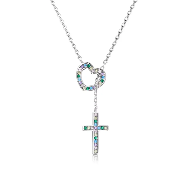 (immagine per) Collana tipo Pandora Croce d'amore - BSN244