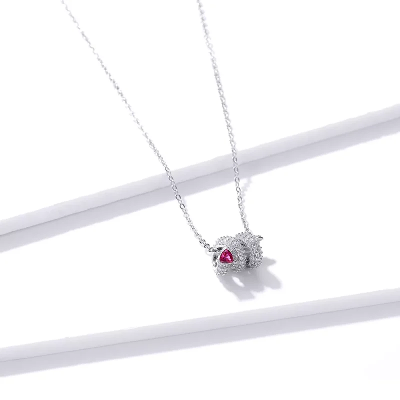 (immagine per) Collana tipo Pandora Cuore di serpente romantico - BSN150 - Visualizza 3