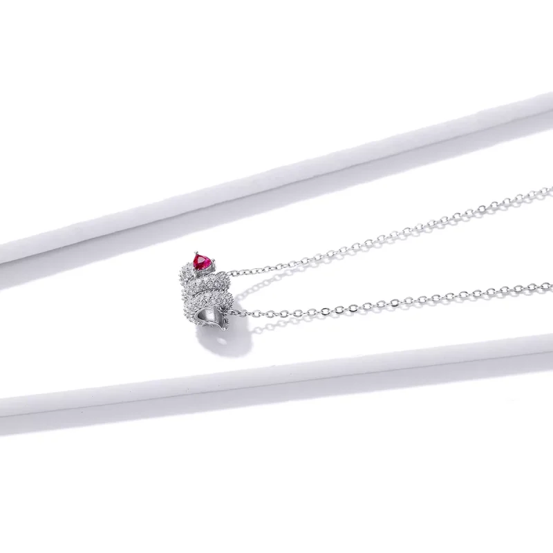 (immagine per) Collana tipo Pandora Cuore di serpente romantico - BSN150 - Visualizza 11