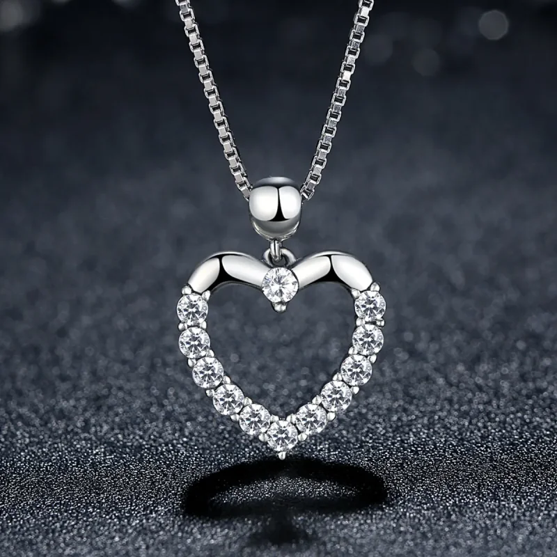 (immagine per) Collana tipo Pandora Cuore scintillante - SCN025 - Visualizza 3
