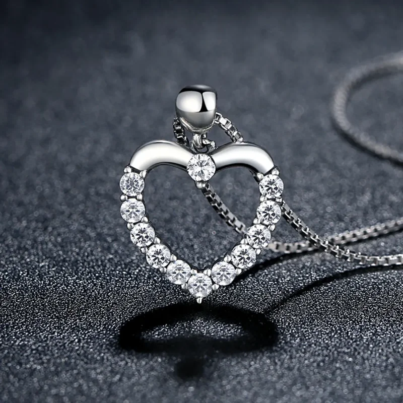 (immagine per) Collana tipo Pandora Cuore scintillante - SCN025 - Visualizza 4