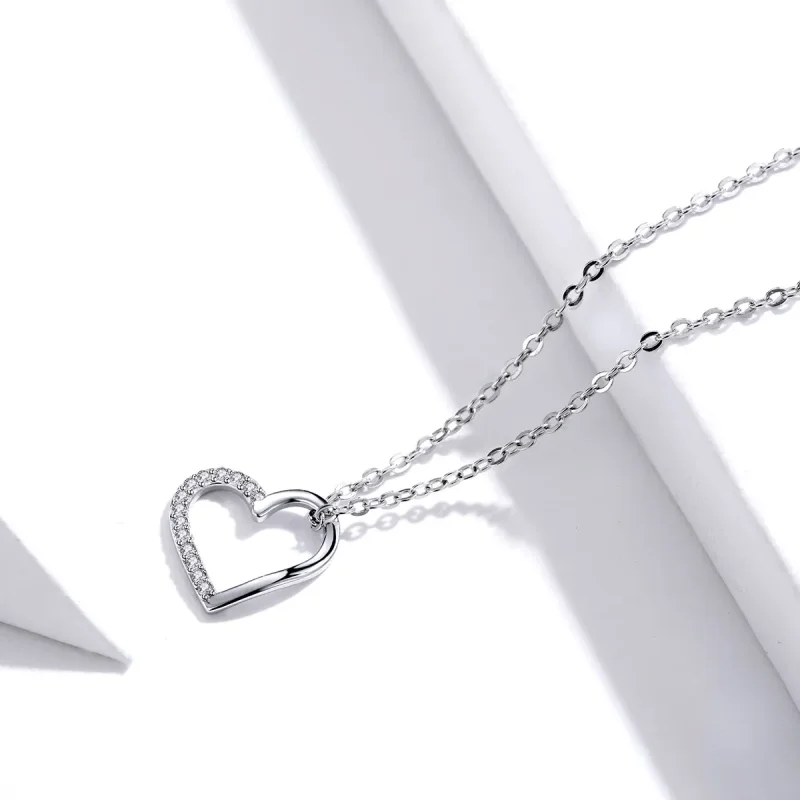 (immagine per) Collana tipo Pandora Cuore scintillante - SCN347 - Visualizza 2