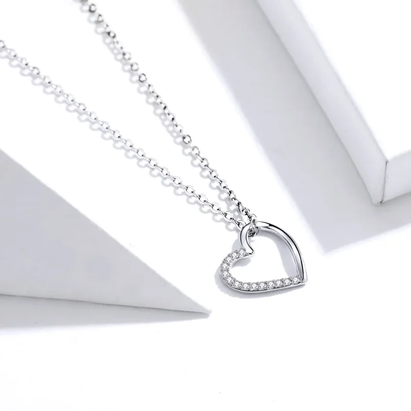 (immagine per) Collana tipo Pandora Cuore scintillante - SCN347 - Visualizza 3