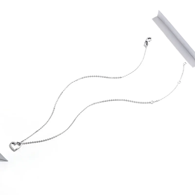 (immagine per) Collana tipo Pandora Cuore scintillante - SCN347 - Visualizza 4