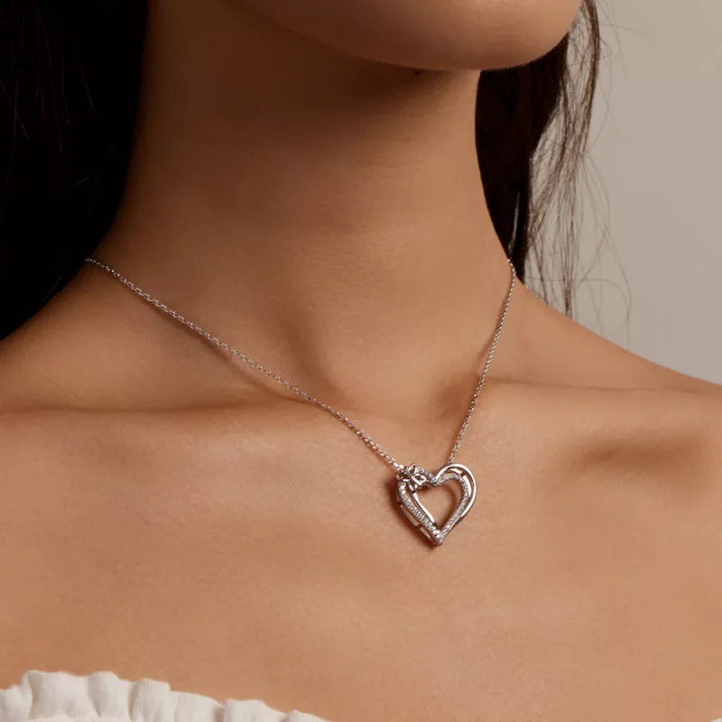 (immagine per) Collana tipo Pandora Doppio Amore - BSN240 - Visualizza 9
