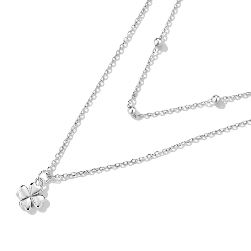 (immagine per) Collana tipo Pandora Doppio trifoglio - SCN481 - Visualizza 3