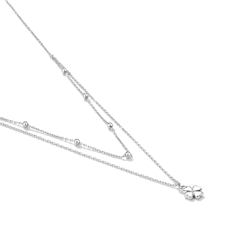 (immagine per) Collana tipo Pandora Doppio trifoglio - SCN481 - Visualizza 4