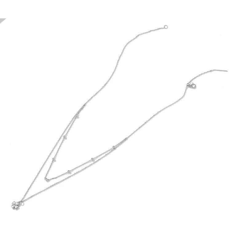 (immagine per) Collana tipo Pandora Doppio trifoglio - SCN481 - Visualizza 5