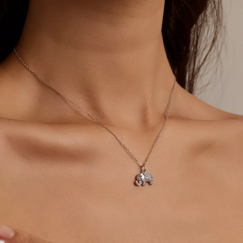 (immagine per) Collana tipo Pandora Elefante squisito - BSN239-A - Visualizza 4