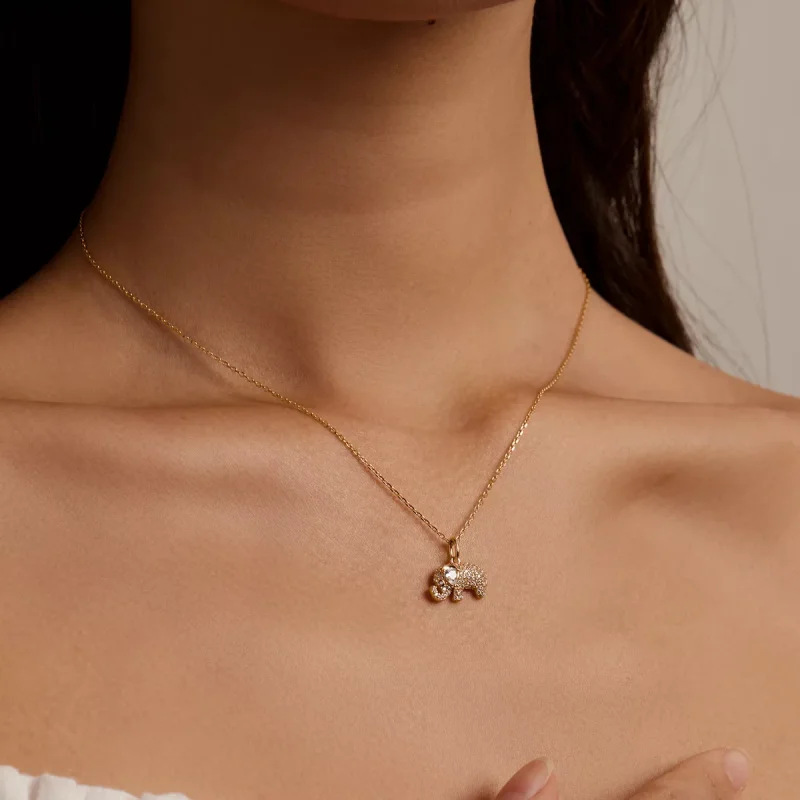 (immagine per) Collana tipo Pandora Elefante squisito - BSN239-B - Visualizza 3