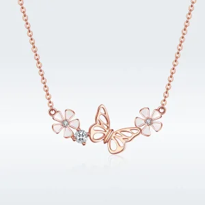 (immagine per) Collana tipo Pandora Farfalla danzante - BSN053