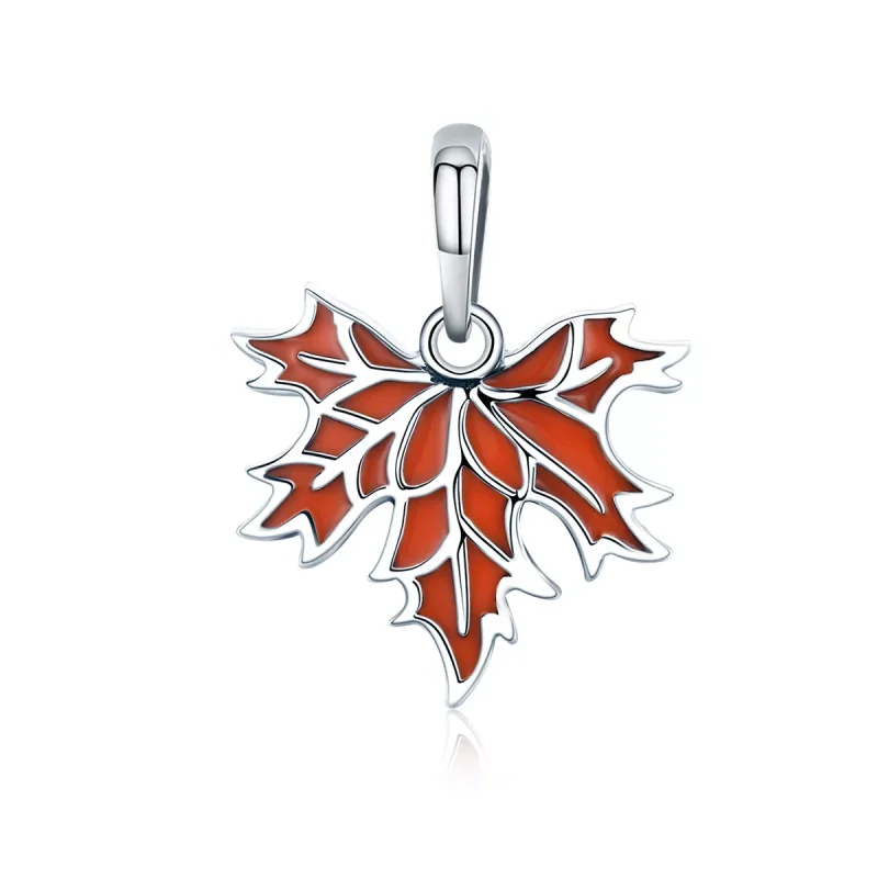 (immagine per) Collana tipo Pandora Foglie di acero tardo autunno - SCC585 - Visualizza 2