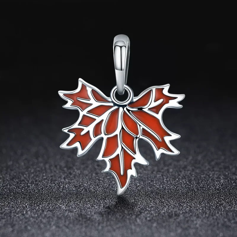(immagine per) Collana tipo Pandora Foglie di acero tardo autunno - SCC585 - Visualizza 3