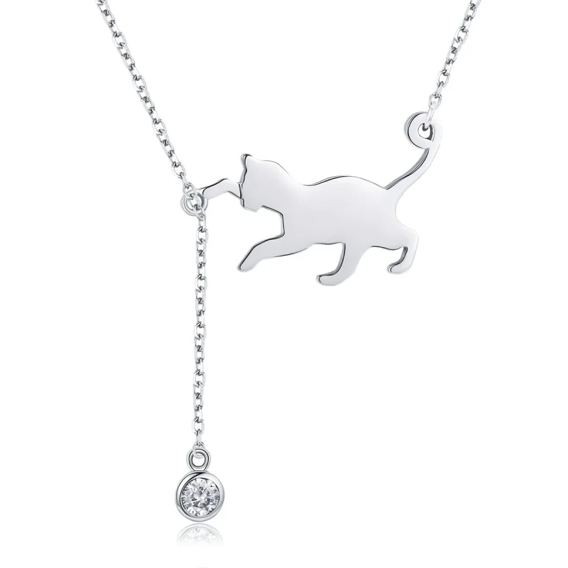 (immagine per) Collana tipo Pandora Gattino cattivo - SCN232