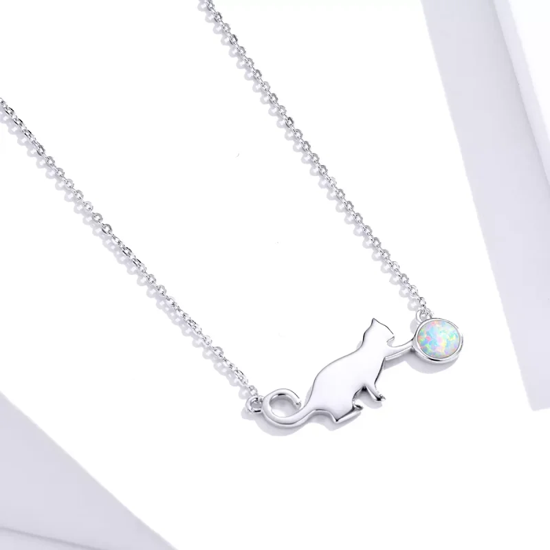 (immagine per) Collana tipo Pandora Gatto opale - SCN395 - Visualizza 2