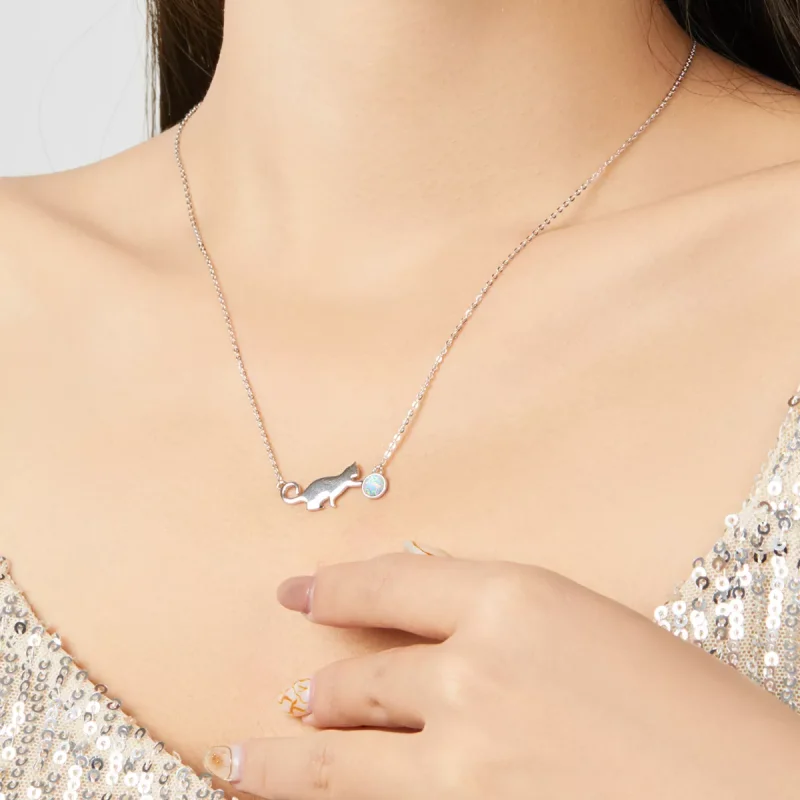 (immagine per) Collana tipo Pandora Gatto opale - SCN395 - Visualizza 6