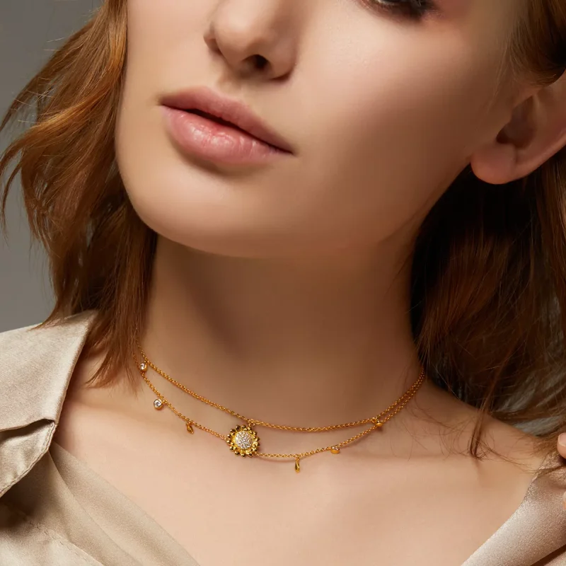(immagine per) Collana tipo Pandora Girasole - BSN146 - Visualizza 6