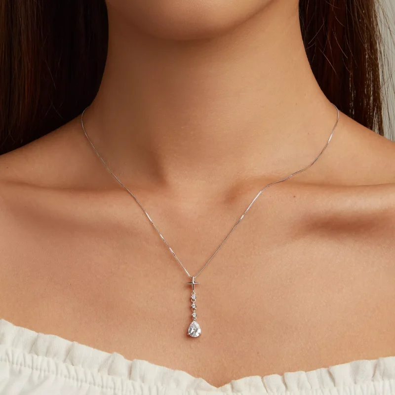 (immagine per) Collana tipo Pandora Goccia d'acqua a forma di stella - BSN259 - Visualizza 6